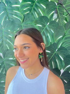 Palm Beach Earrings, Green
